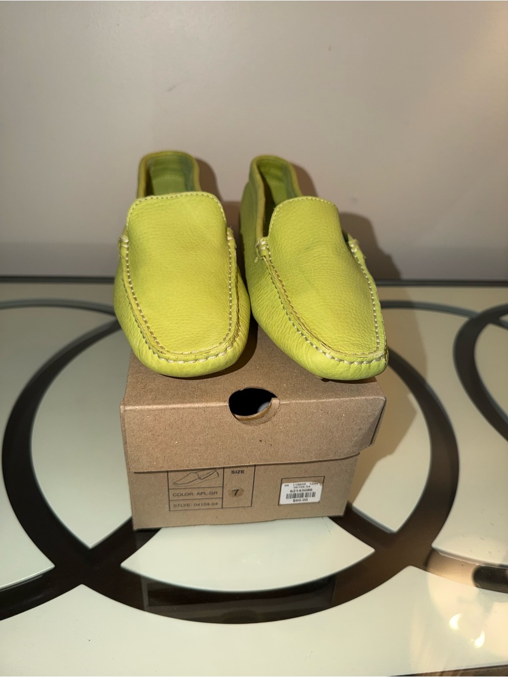 Wilsons Leather Women's Slip-On Loafers in Lime